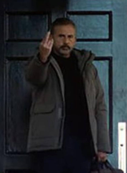 Steve Carell Rooster 2026 Greg Russo Grey Jacket
