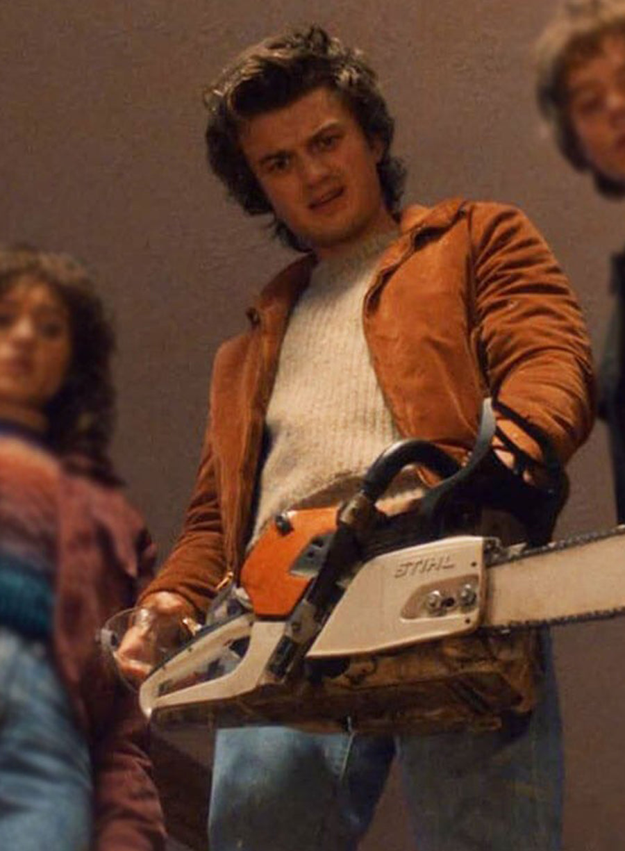 Steve Harrington Stranger Things S05 Brown Jacket