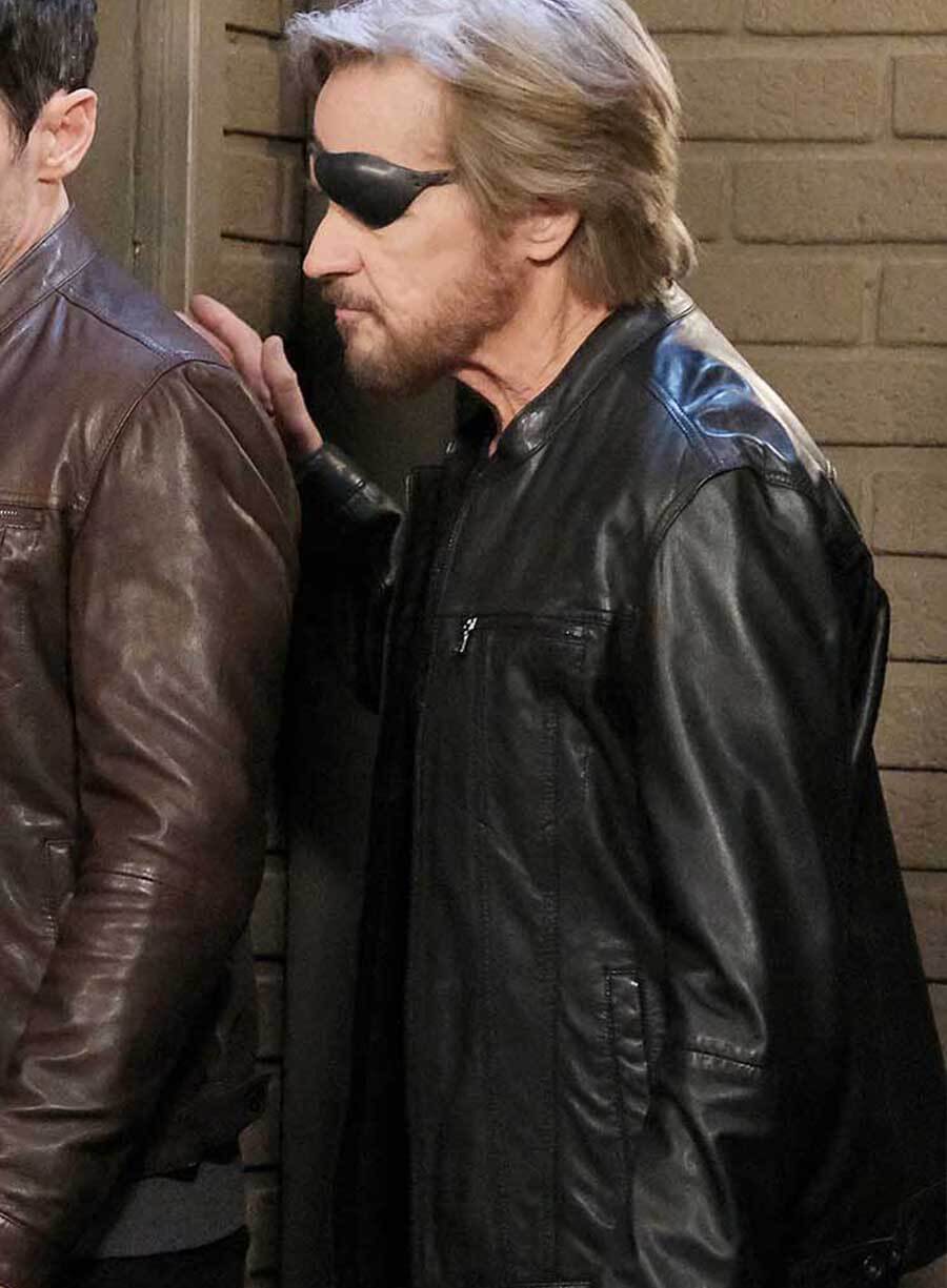 Steve Johnson Days of Our Lives Black Leather Jacket