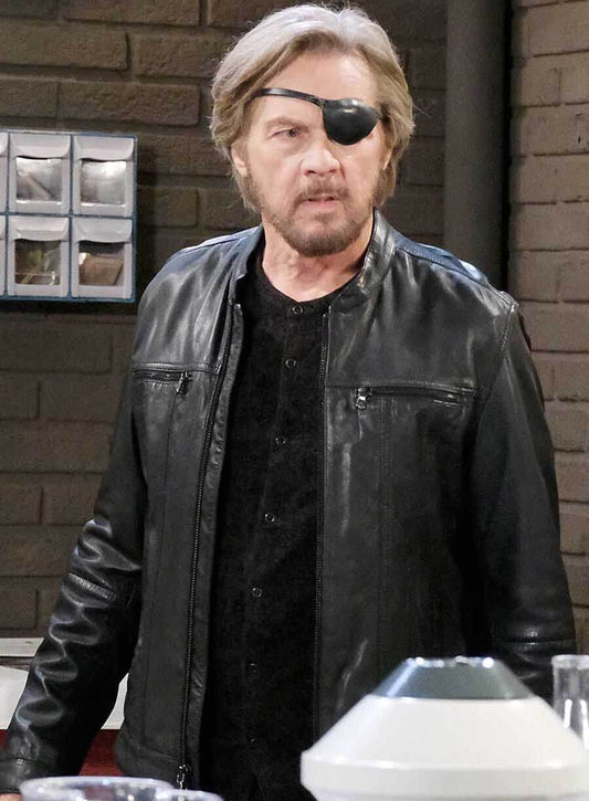 Steve Johnson Days of Our Lives Black Leather Jacket