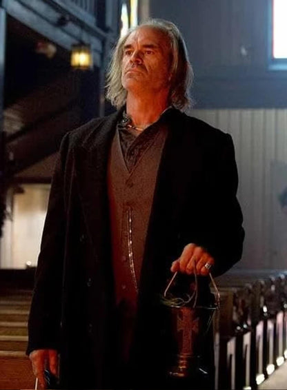 Steven Ogg Revival 2025 Black Wool Coat