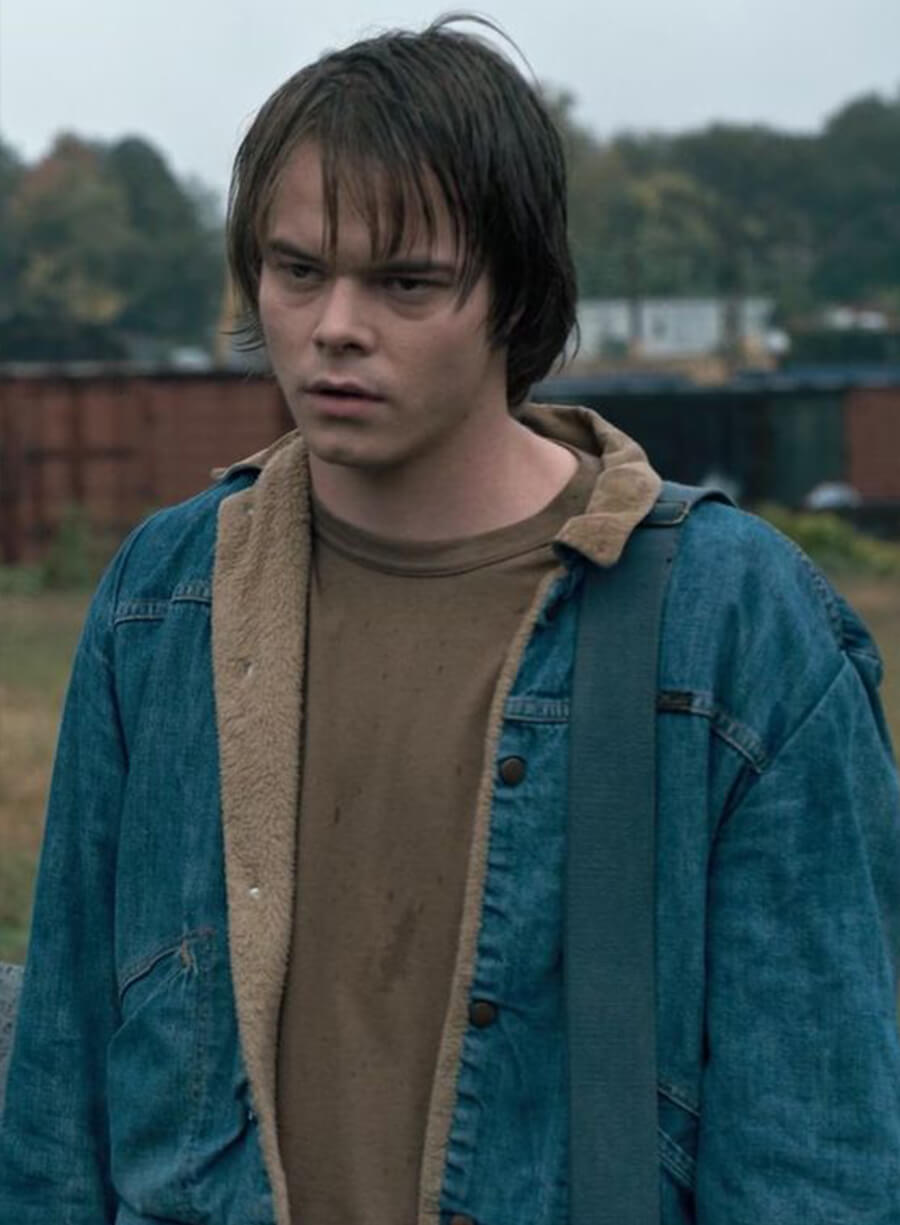 Stranger Things Jonathan Byers Denim Sherpa Jacket