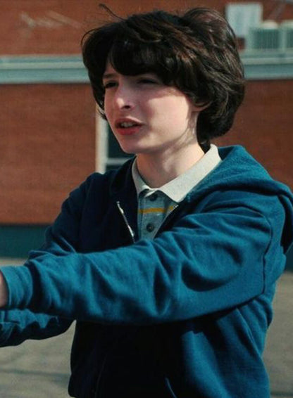 Stranger Things Mike Wheeler Blue Fleece Hoodie