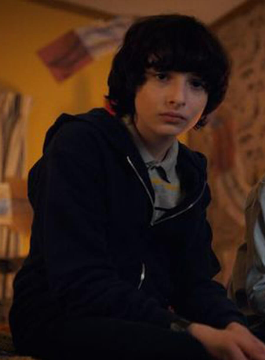 Stranger Things Mike Wheeler Blue Fleece Hoodie