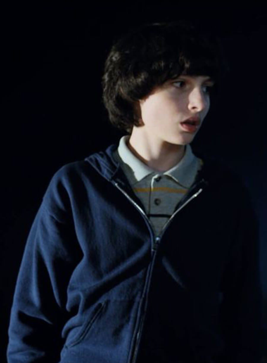 Stranger Things Mike Wheeler Blue Fleece Hoodie