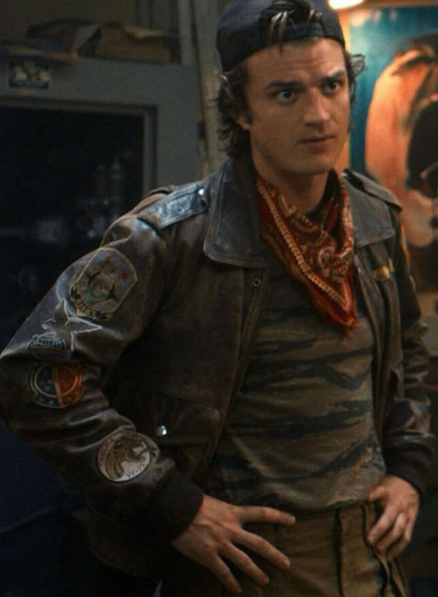 Stranger Things S05 Steve Harrington Leather Jacket