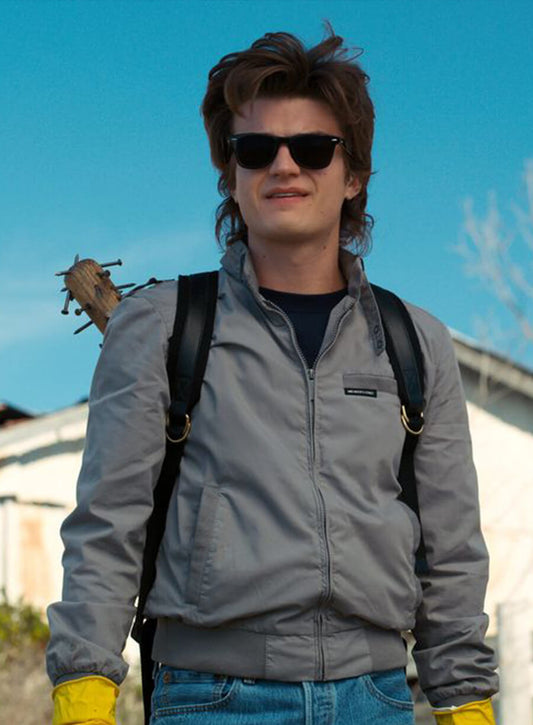 Steve Harrington Grey Bomber Jacket