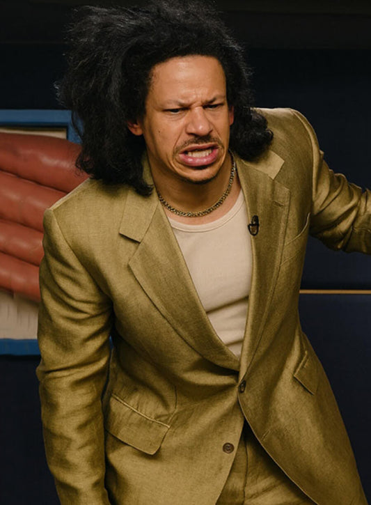 Street Fighter 2026 Eric Andre Mustard Linen Blazer