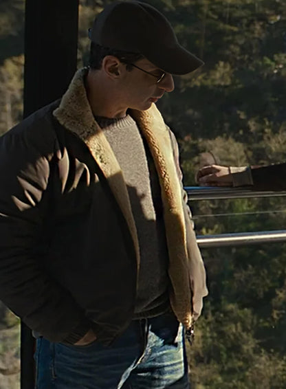 Succession S04 Kendall Roy Shearling Leather Jacket