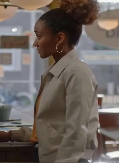 Sydney Shandon Sullivan’s Crossing White Leather Jacket