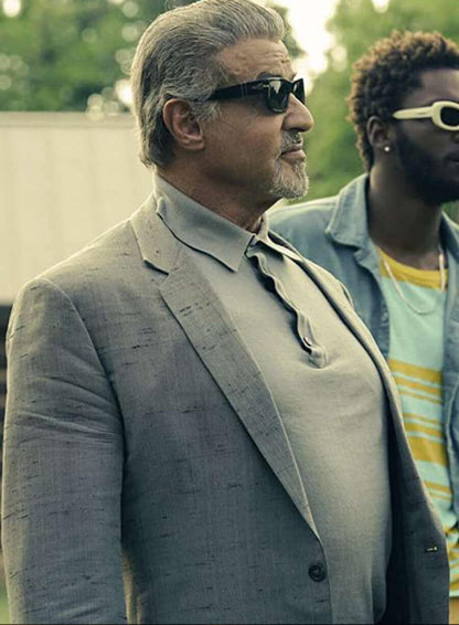 Sylvester Stallone Tulsa King S01 Grey Suit 