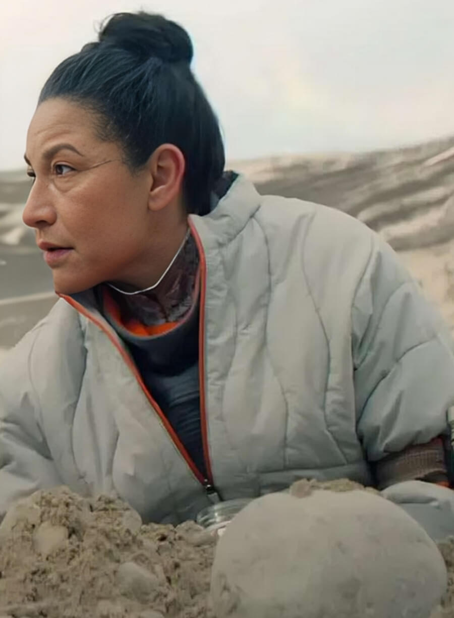 Tamara Podemski Murderbot 2025 Grey Jacket