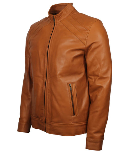 Cafe Racer Leather Jacket