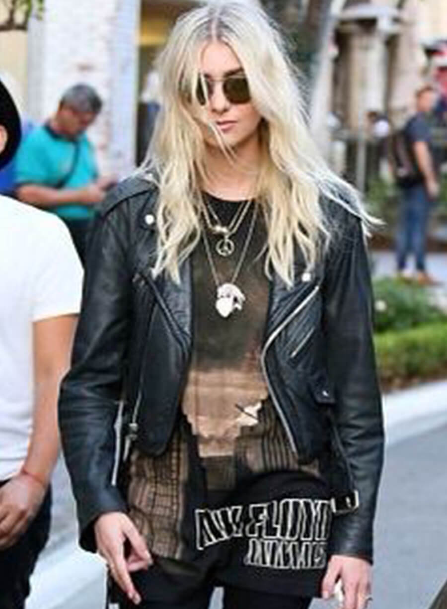 Taylor Momsen Black Biker Jacket
