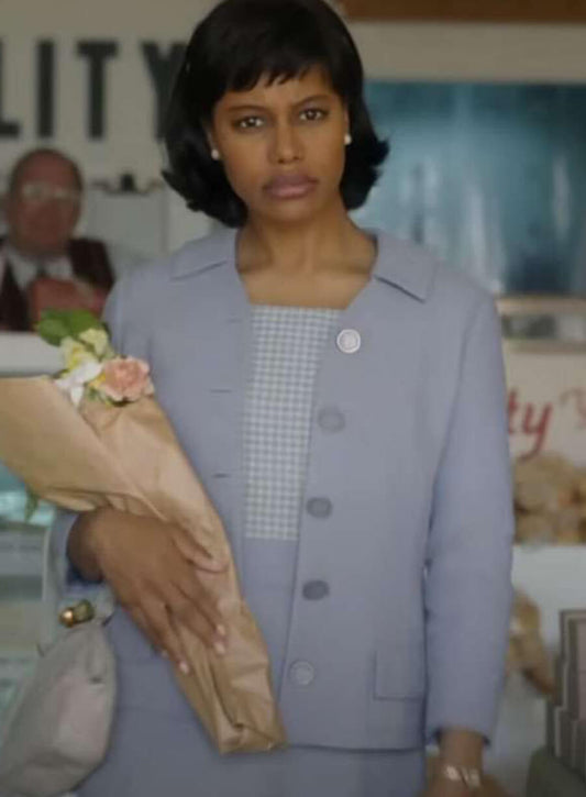 Taylour Paige IT Welcome to Derry Purple Coat