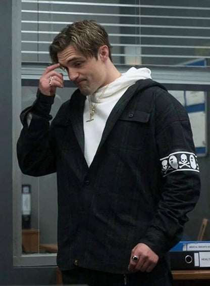 Ted Lasso S03 Jamie Tart Plaid Hooded Jacket