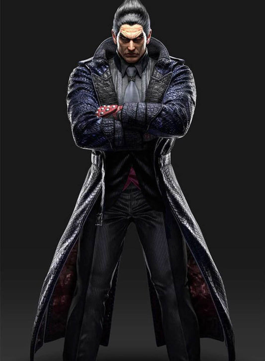 Tekken 8 Kazuya Mishima Purple Leather Coat