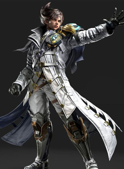 Tekken 8 Lars Alexandersson White Leather Coat
