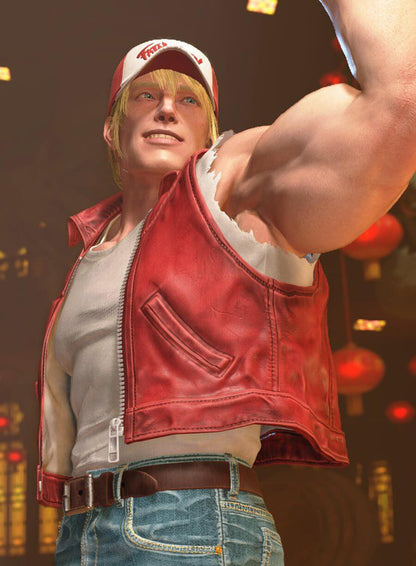 Terry Bogard Street Fighter 6 Red Leather Vest