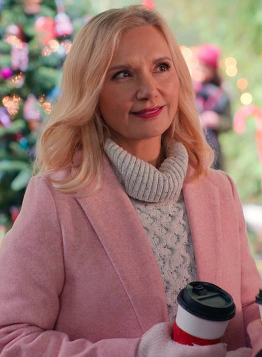 Teryl Rothery Virgin River S05 Pink Wool Coat