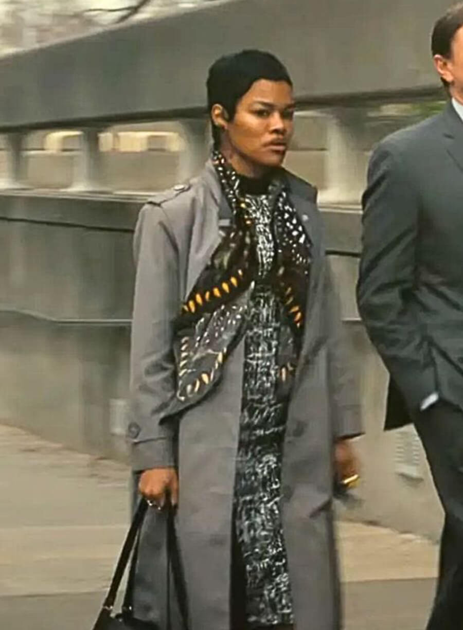 Teyana Taylor One Battle After Another 2025 Grey Coat