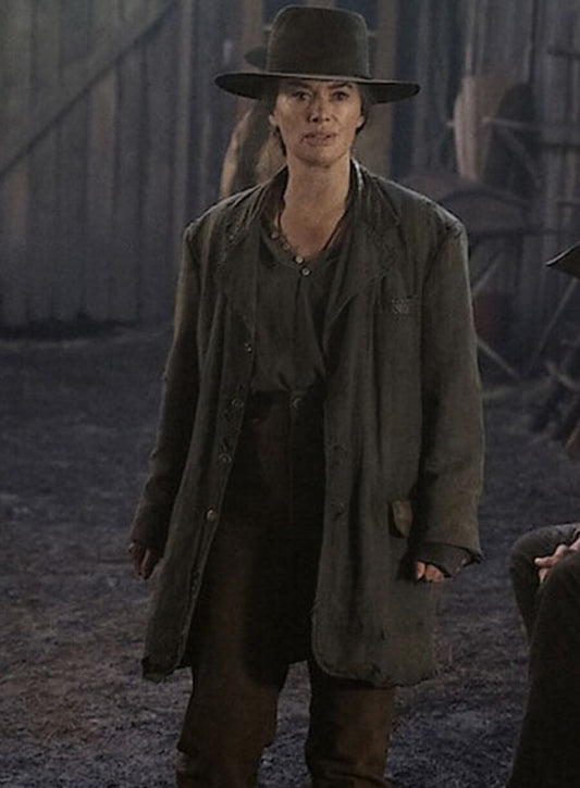 The Abandons S01 Fiona Nolan Grey Cotton Coat