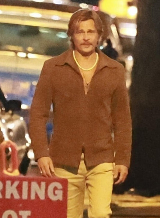 The Adventures of Cliff Booth Brad Pitt Suede Jacket
