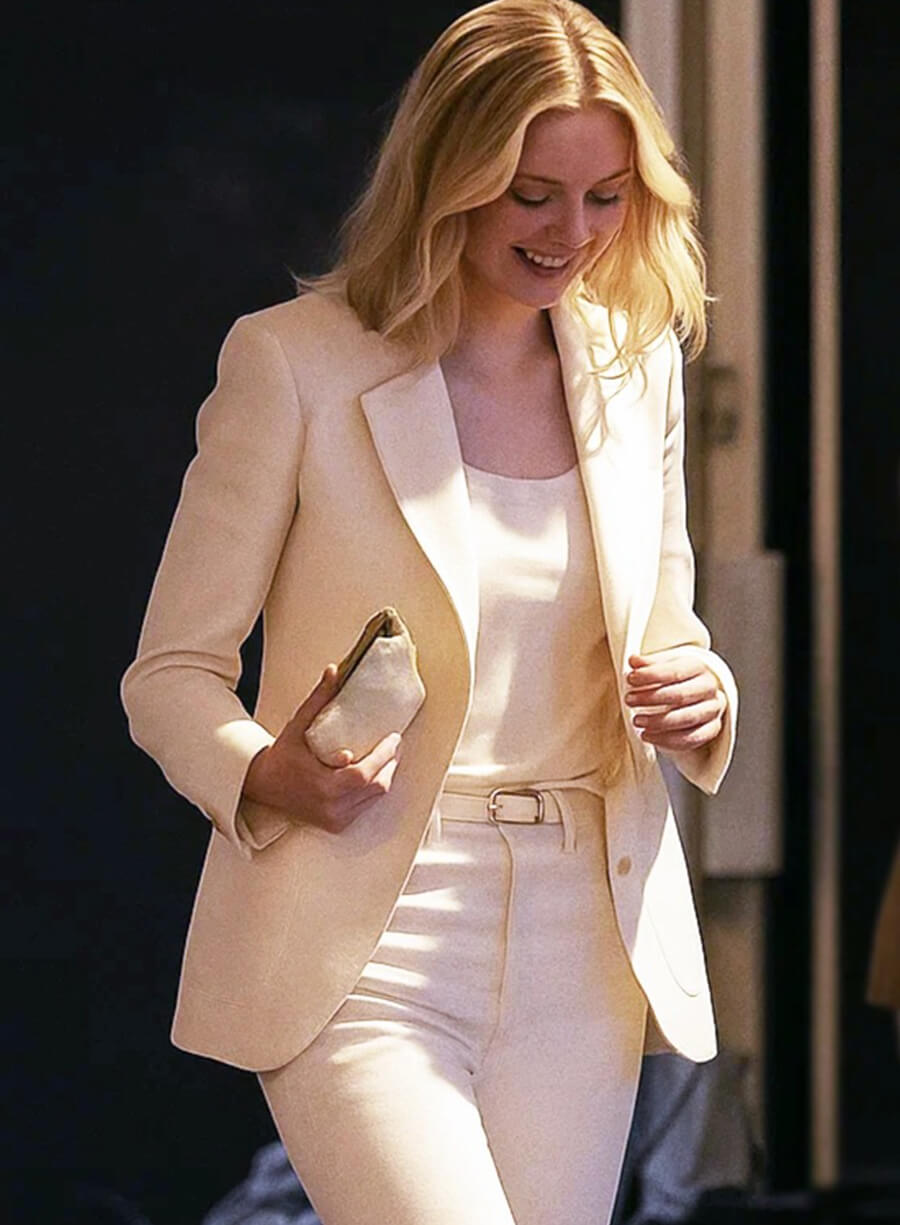The Adventures of Cliff Booth Elizabeth Debicki White Blazer