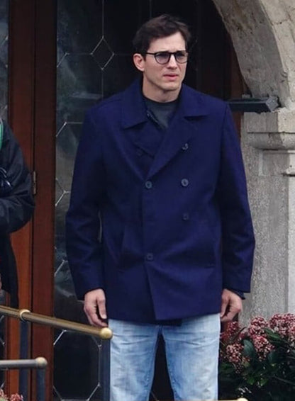 The Beauty 2026 Ashton Kutcher Blue Peacoat