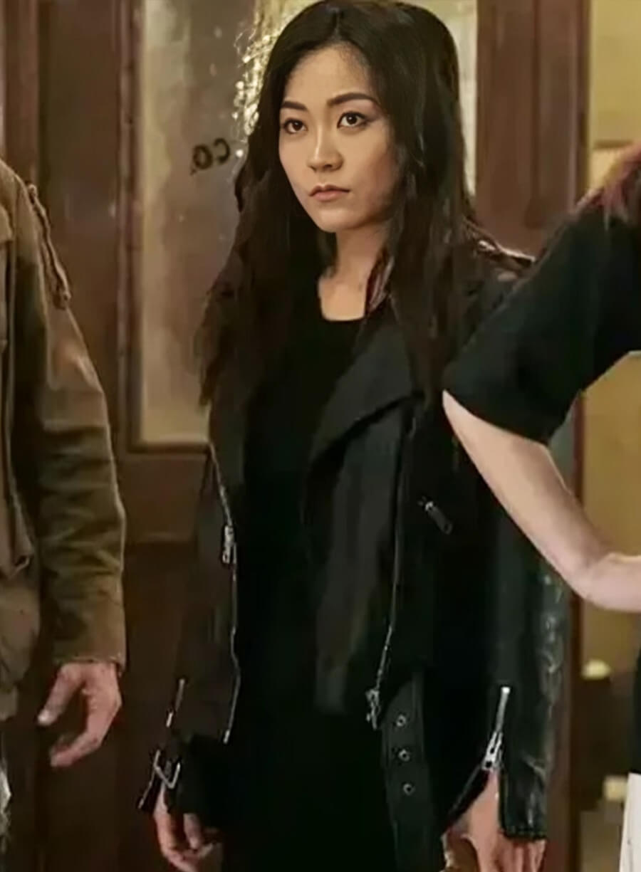 The Boys Kimiko Miyashiro Black Leather Jacket