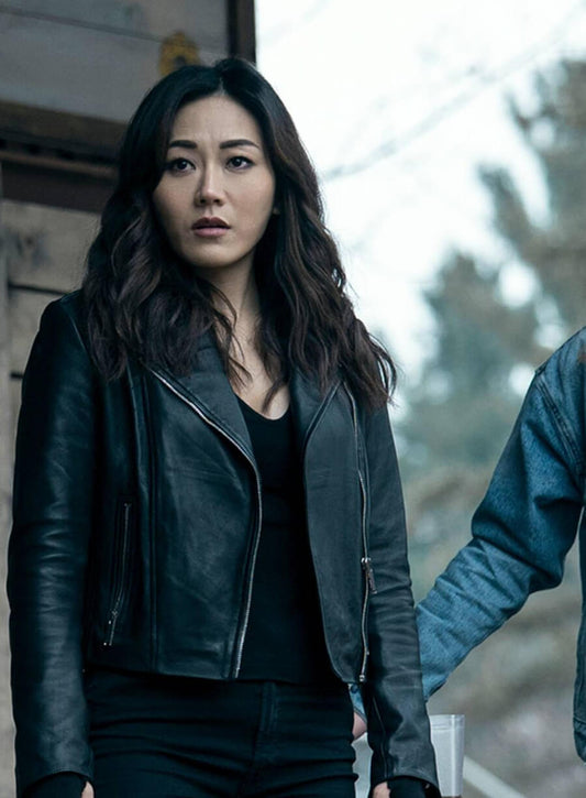The Boys Kimiko Miyashiro Black Leather Jacket