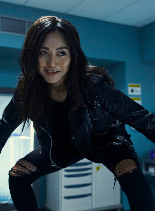 The Boys Kimiko Miyashiro Black Leather Jacket