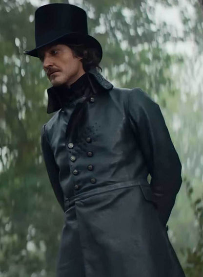The Count of Monte-Cristo 2024 Pierre Niney Black Leather Coat