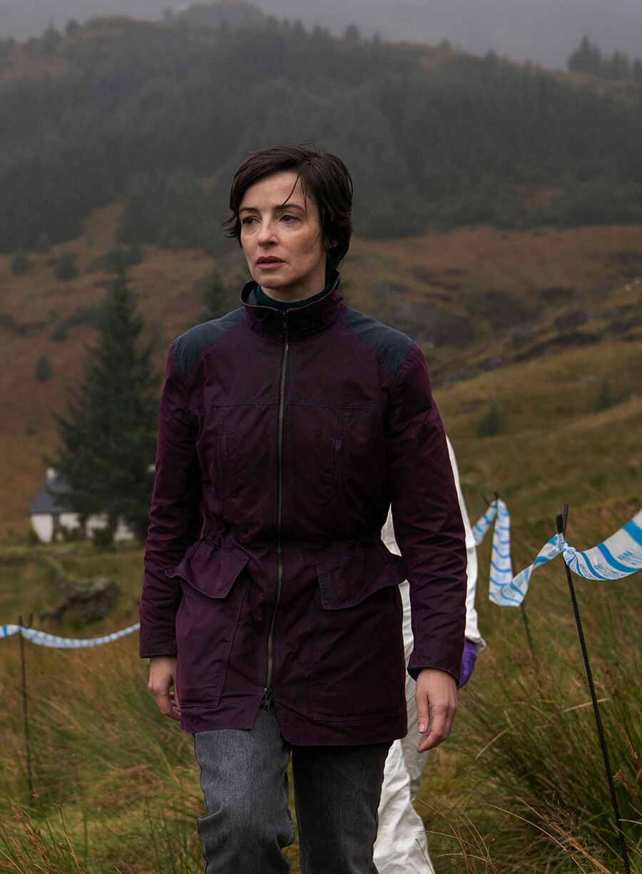 The Dark 2026 Laura Donnelly Burgendy Jacket