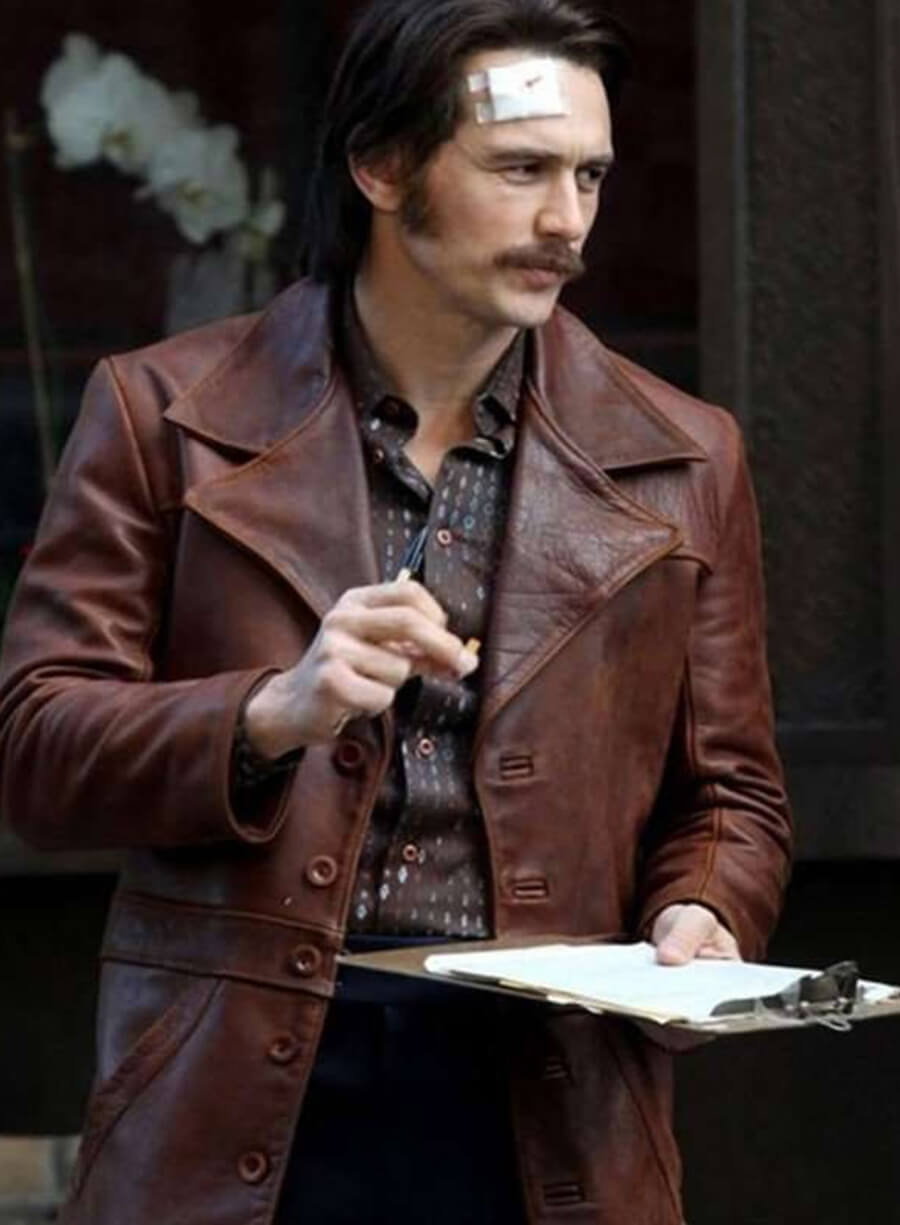 The Deuce James Franco Brown Distressed Leather Jacket 