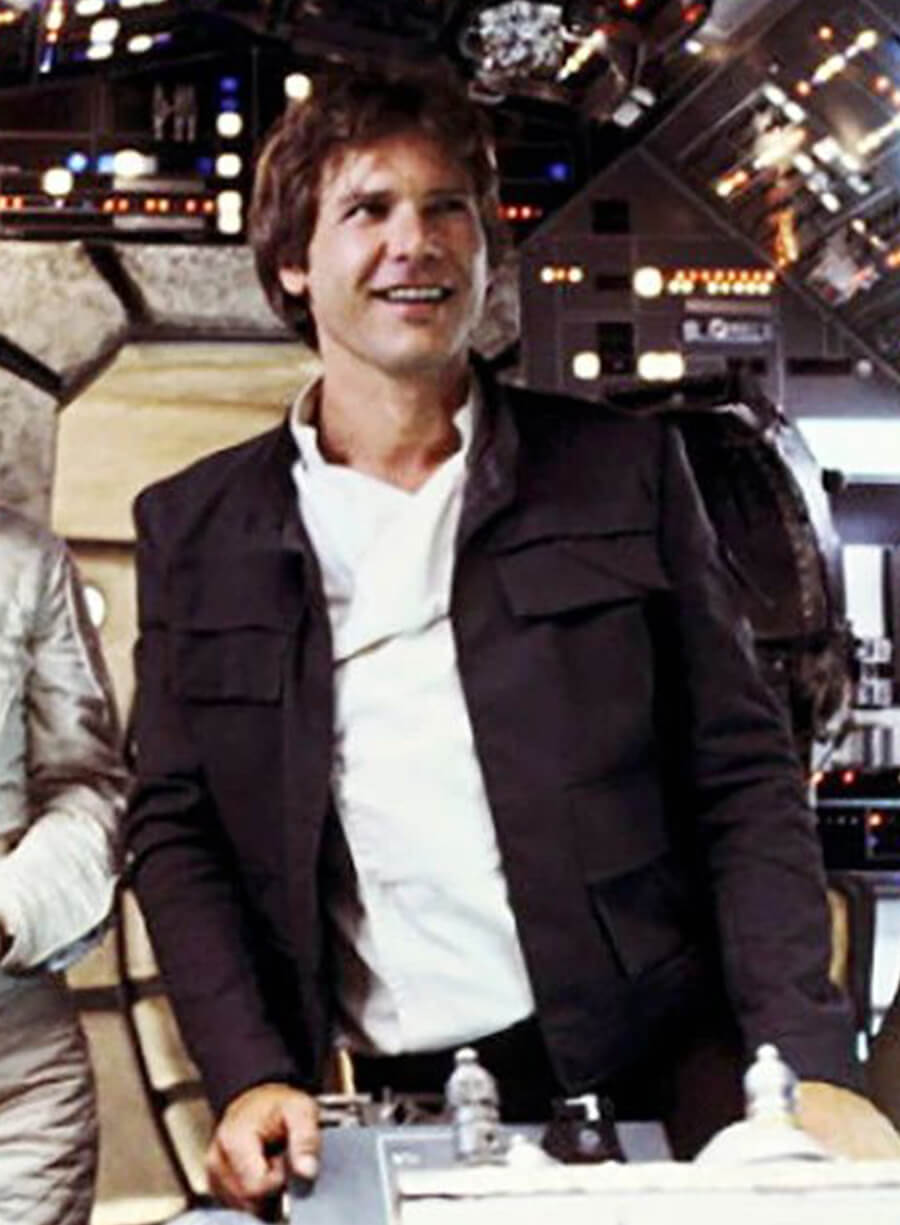 The Empire Strikes Back Harrison Ford Black Leather Jacket