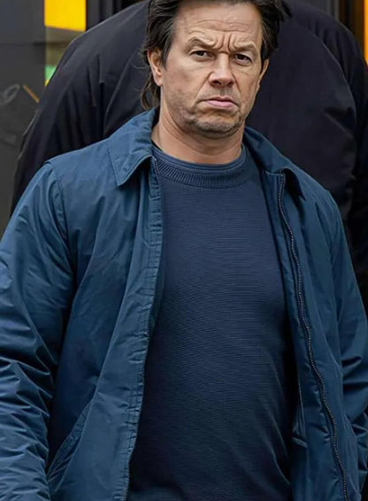 The Family Plan 2 Mark Wahlberg Blue Jacket