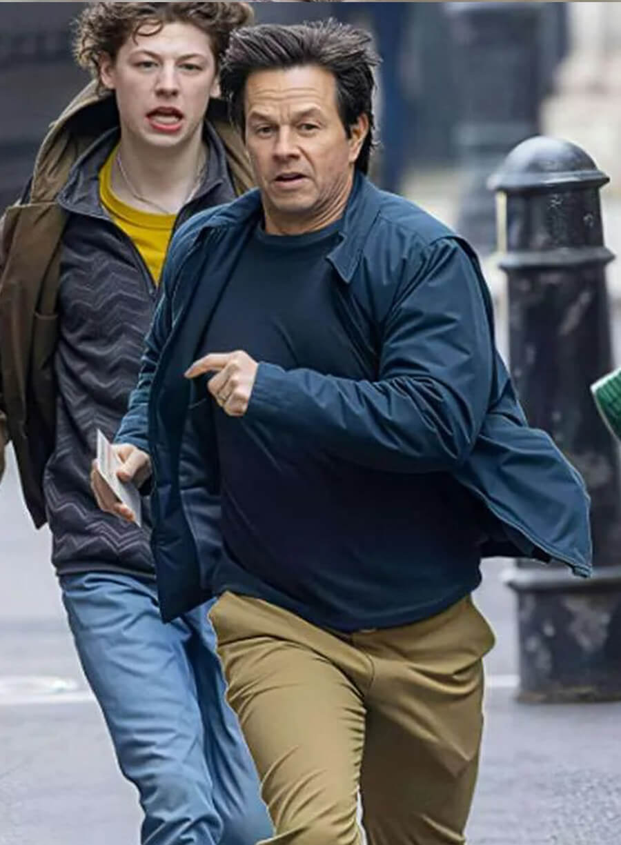 The Family Plan 2 Mark Wahlberg Blue Jacket