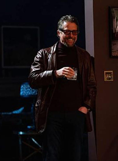 Hugh Grant Leather Blazer