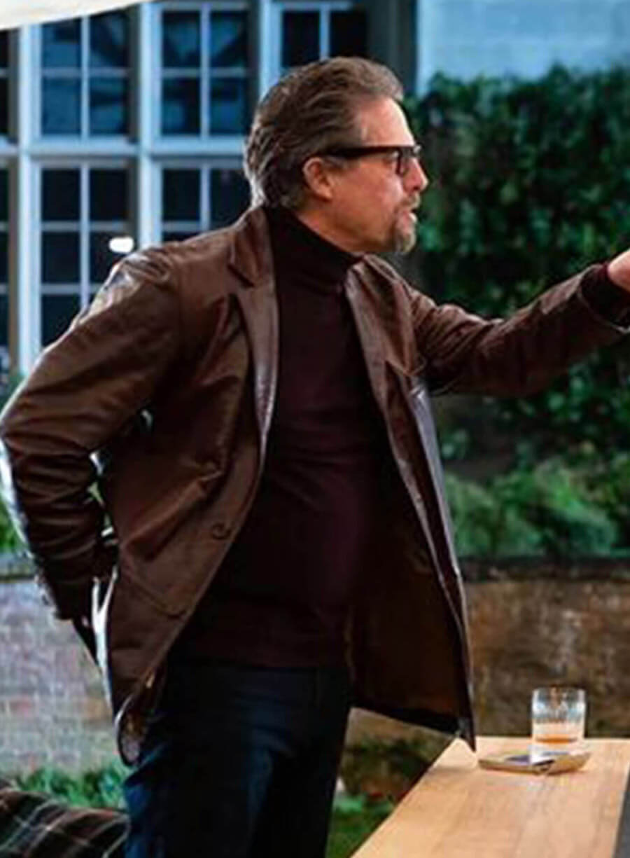 Hugh Grant Leather Blazer
