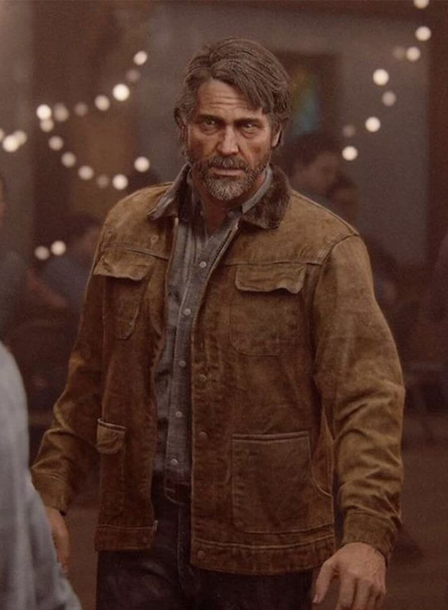 The Last of Us Joel Miller Brown Suede Jacket