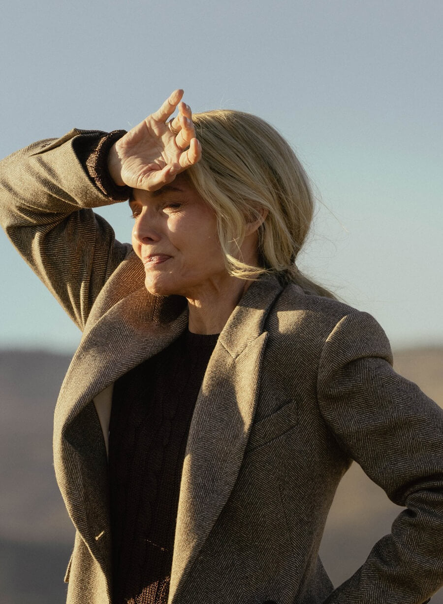 The Madison 2026 Michelle Pfeiffer Grey Coat
