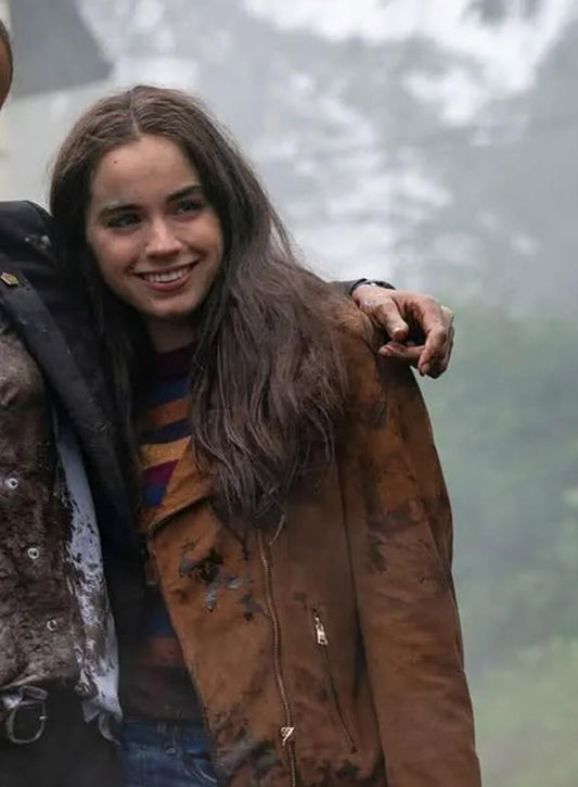 The Night Agent Maddie Redfield Brown Suede Leather Jacket