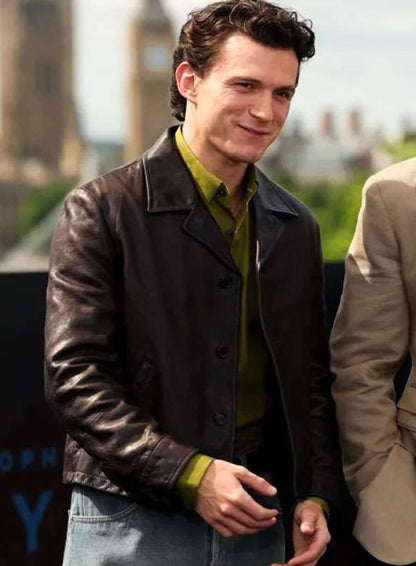 The Odyssey 2026 Tom Holland Leather Jacket