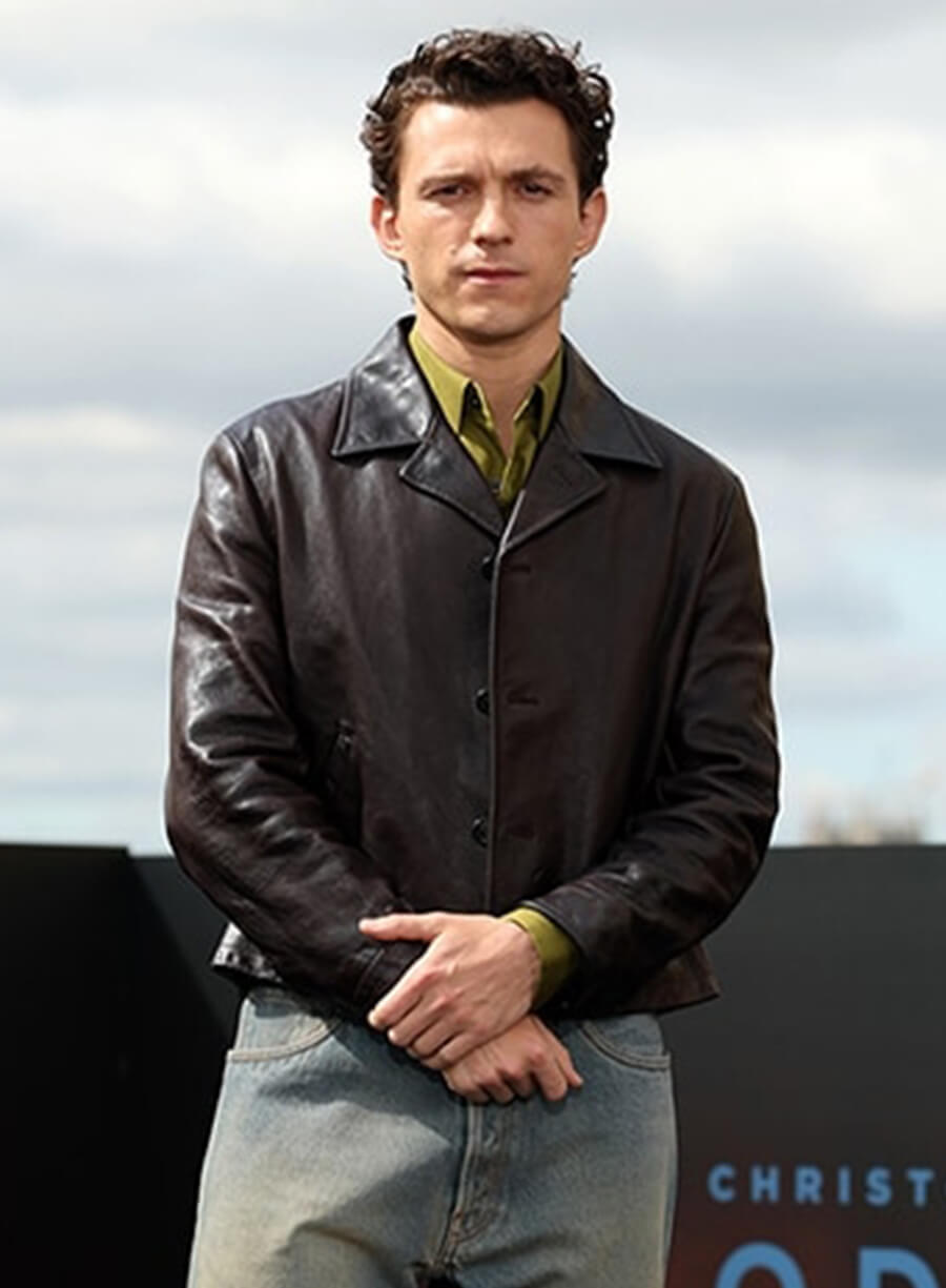The Odyssey 2026 Tom Holland Leather Jacket