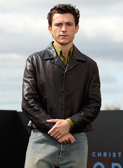 The Odyssey 2026 Tom Holland Leather Jacket