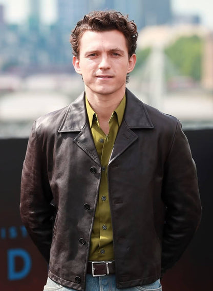 The Odyssey 2026 Tom Holland Leather Jacket