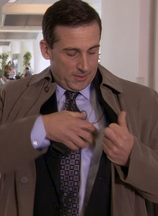  The Office Steve Carell Cotton Trench Coat