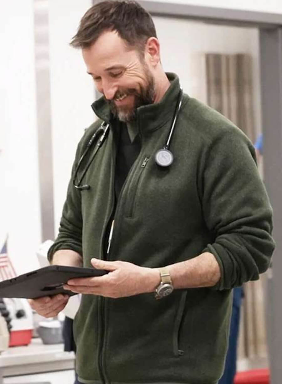 The Pitt S02 Noah Wyle Green Jacket