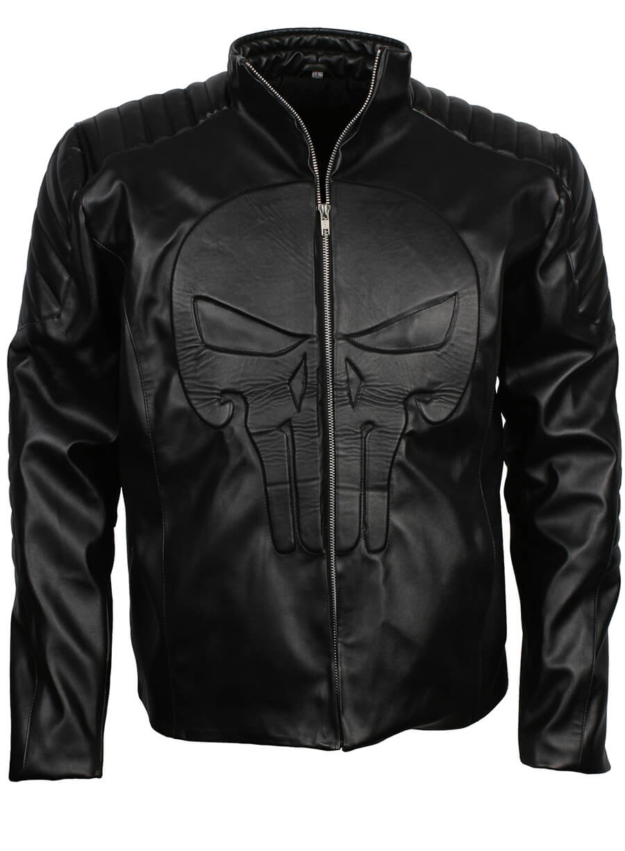 The Punisher Cosplay Leather Jacket Costume